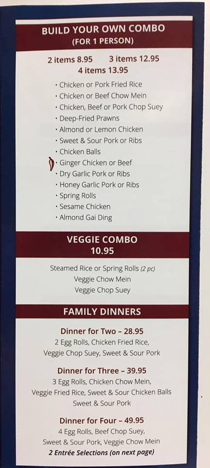 China Wok Menu Vernon